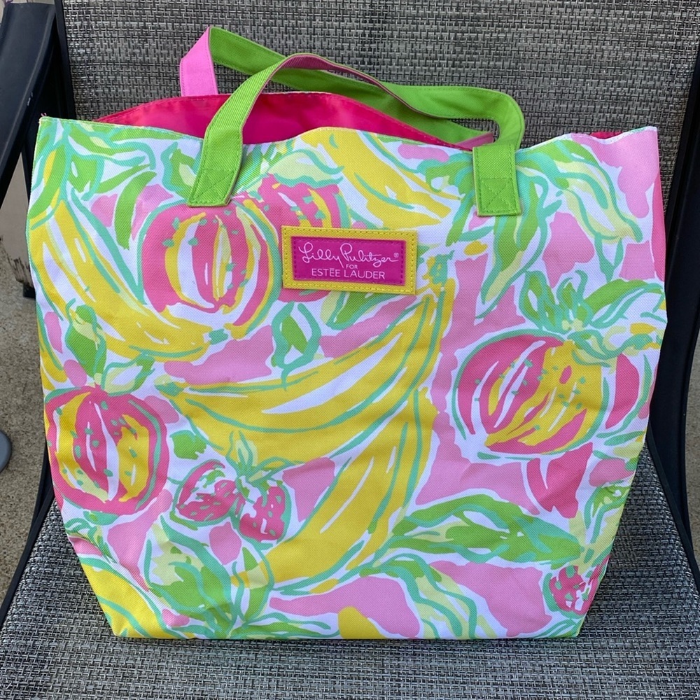 NWOT Lilly Pulitzer For ESTEE LAUDER Shopping Tote Bag 15" x 16"